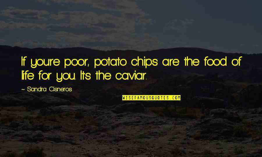 Llerena Auto Quotes By Sandra Cisneros: If you're poor, potato chips are the food