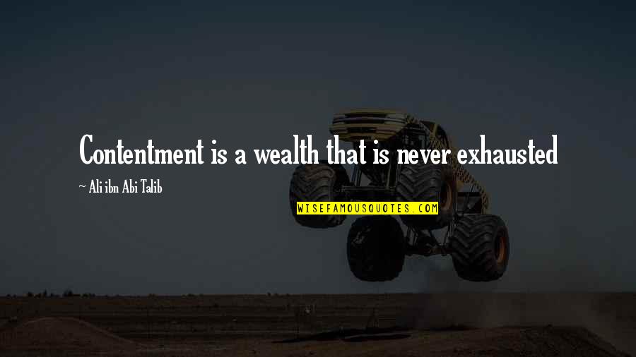 Llewela Bailey Quotes By Ali Ibn Abi Talib: Contentment is a wealth that is never exhausted Llewela Bailey Quotes By Ali Ibn Abi Talib: Contentment is a wealth that is never exhausted