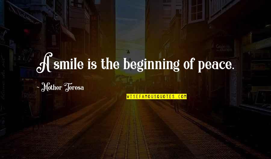 Lloyds Tsb Personal Loan Quotes By Mother Teresa: A smile is the beginning of peace.