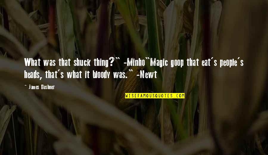 Lm A Good Friend Quotes By James Dashner: What was that shuck thing?" -Minho"Magic goop that Lm A Good Friend Quotes By James Dashner: What was that shuck thing?" -Minho"Magic goop that
