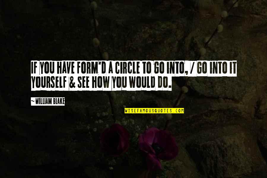 Lmt Firearms Quotes By William Blake: If you have form'd a Circle to go