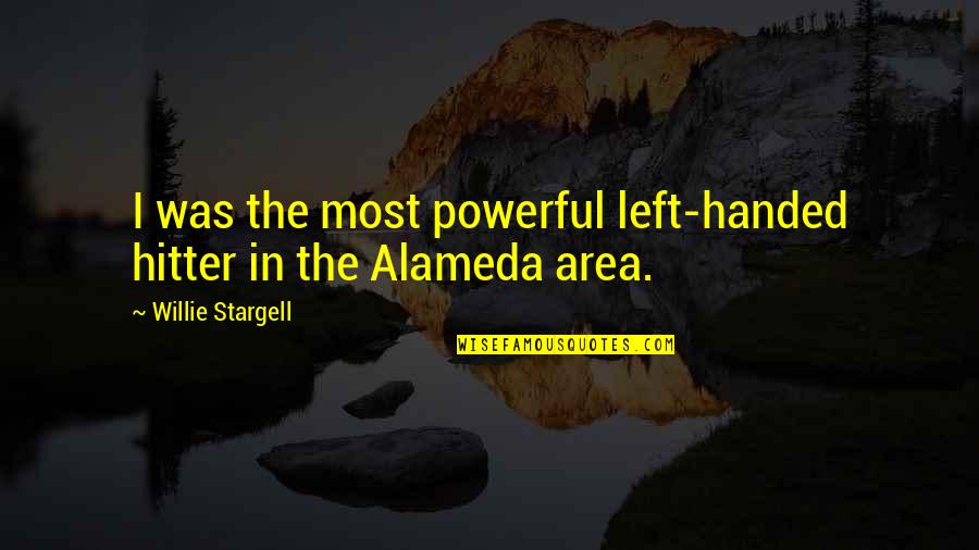 Lobera Ensenada Quotes By Willie Stargell: I was the most powerful left-handed hitter in Lobera Ensenada Quotes By Willie Stargell: I was the most powerful left-handed hitter in