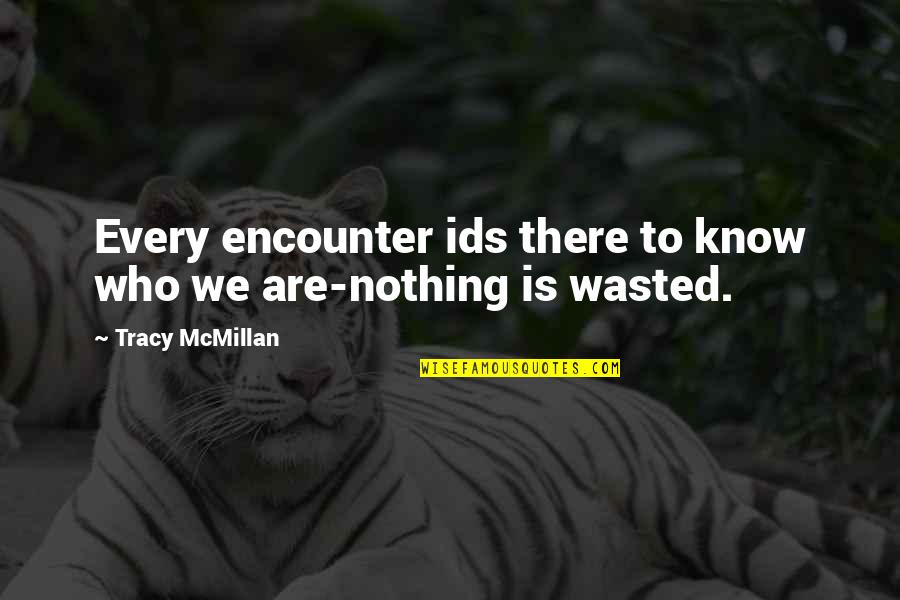 Lobmann Quotes By Tracy McMillan: Every encounter ids there to know who we Lobmann Quotes By Tracy McMillan: Every encounter ids there to know who we