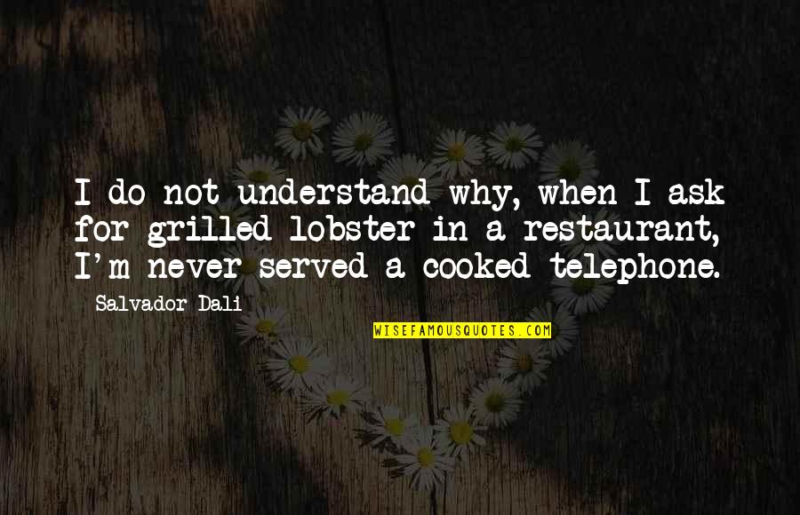 Lobster Quotes By Salvador Dali: I do not understand why, when I ask