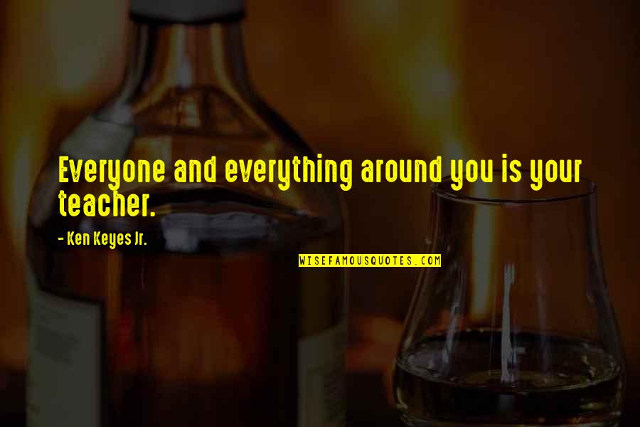 Loccasione Fa Quotes By Ken Keyes Jr.: Everyone and everything around you is your teacher. Loccasione Fa Quotes By Ken Keyes Jr.: Everyone and everything around you is your teacher.