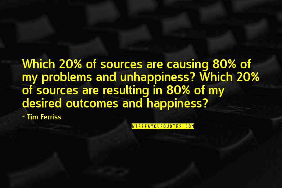 Loch Lomond Quotes By Tim Ferriss: Which 20% of sources are causing 80% of