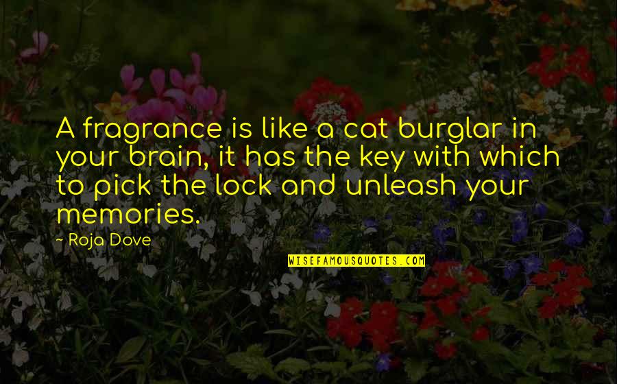Lock And Key Quotes By Roja Dove: A fragrance is like a cat burglar in