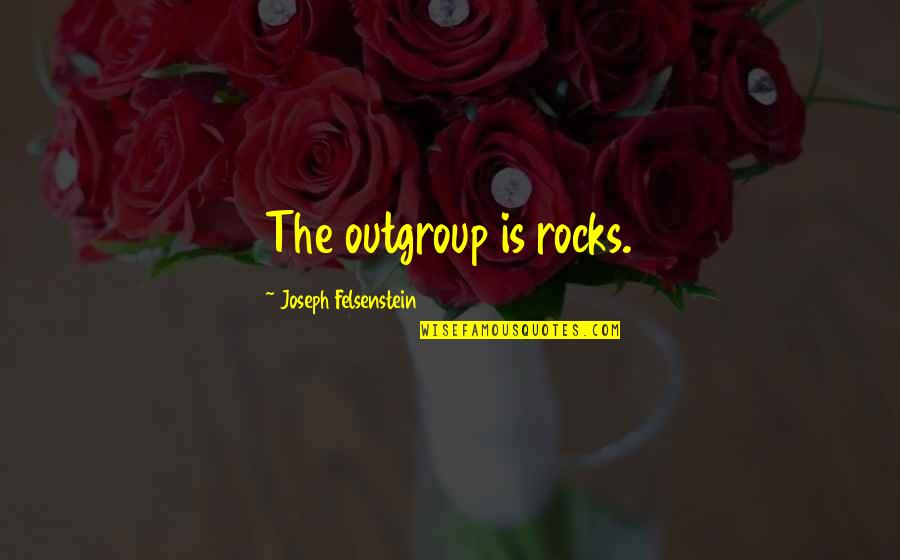 Locked In A Cage Quotes By Joseph Felsenstein: The outgroup is rocks.