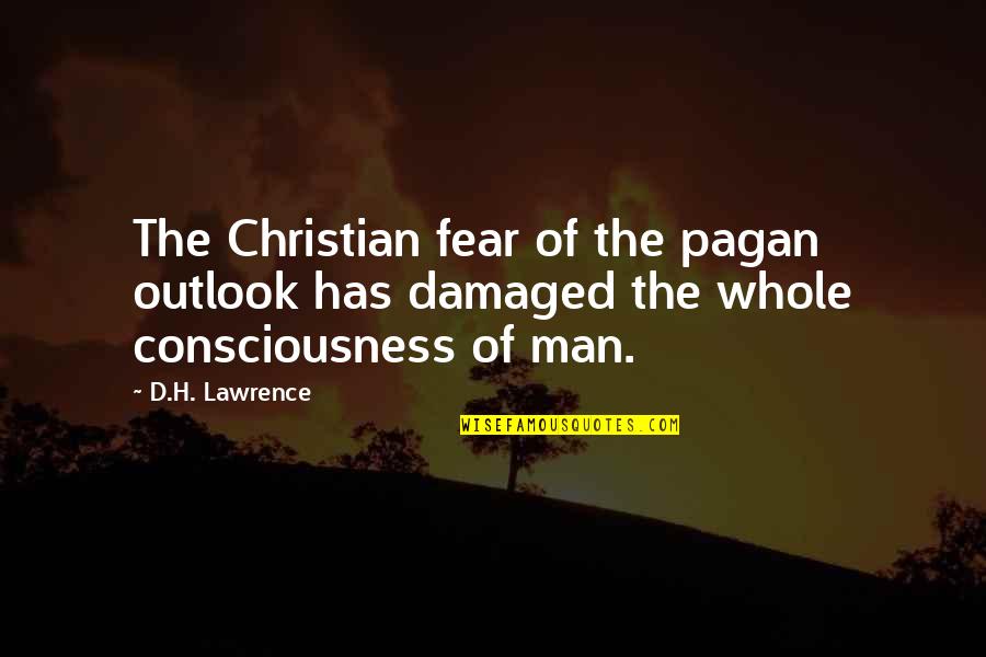 Locking Horns Quotes By D.H. Lawrence: The Christian fear of the pagan outlook has