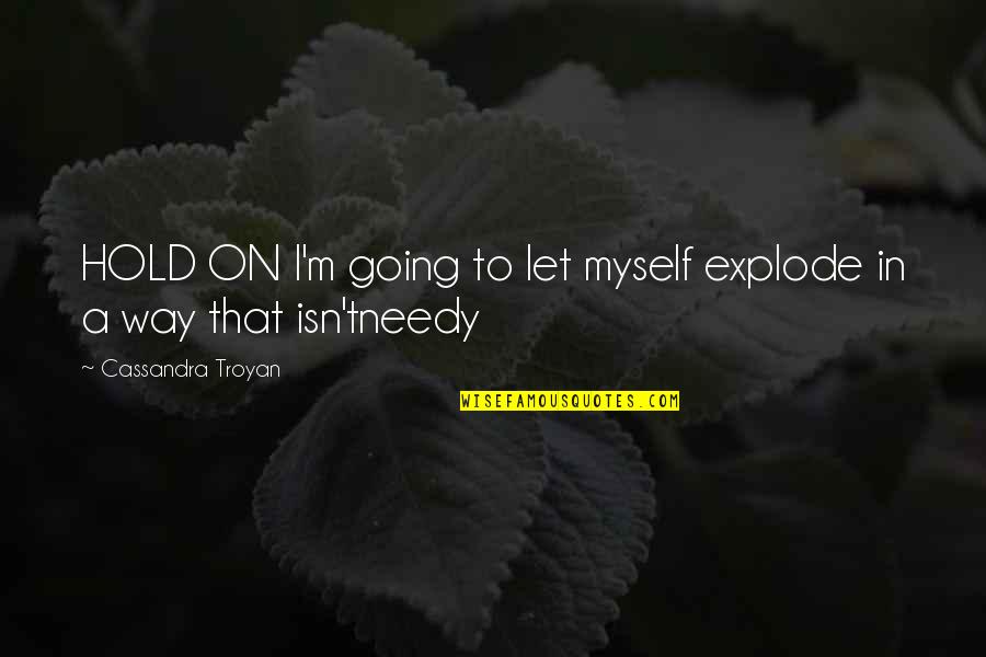 Lockouts Services Quotes By Cassandra Troyan: HOLD ON I'm going to let myself explode Lockouts Services Quotes By Cassandra Troyan: HOLD ON I'm going to let myself explode