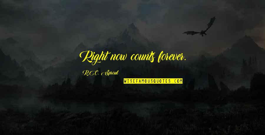 Locomotores Quotes By R.C. Sproul: Right now counts forever. Locomotores Quotes By R.C. Sproul: Right now counts forever.