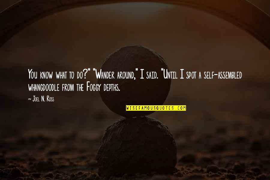 Locus Standi Quotes By Joel N. Ross: You know what to do?" "Wander around," I Locus Standi Quotes By Joel N. Ross: You know what to do?" "Wander around," I