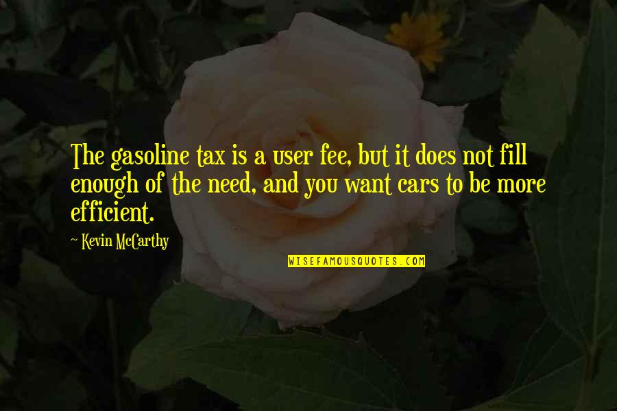 Loden Foundation Quotes By Kevin McCarthy: The gasoline tax is a user fee, but Loden Foundation Quotes By Kevin McCarthy: The gasoline tax is a user fee, but