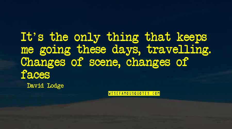 Lodge Quotes By David Lodge: It's the only thing that keeps me going