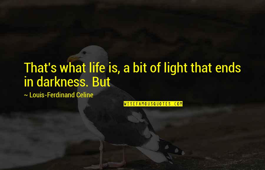 Lodging Quotes By Louis-Ferdinand Celine: That's what life is, a bit of light
