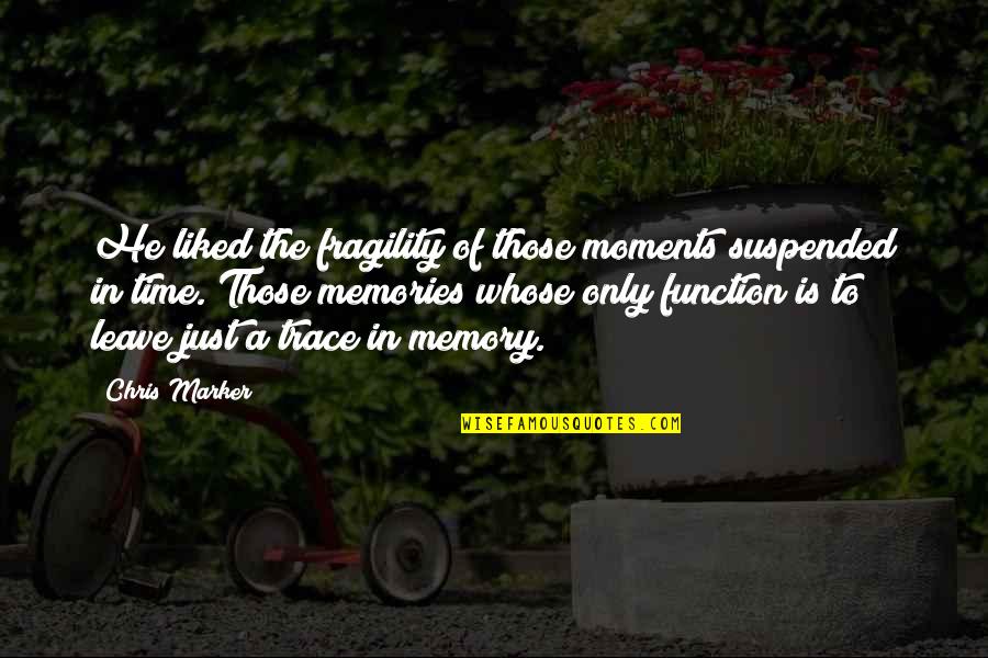 Lodrat Quotes By Chris Marker: He liked the fragility of those moments suspended Lodrat Quotes By Chris Marker: He liked the fragility of those moments suspended