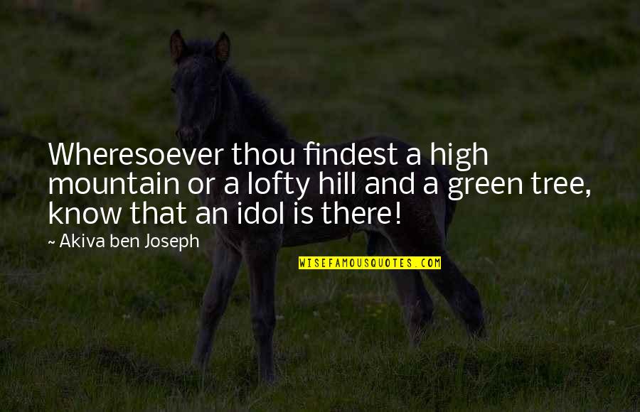 Lofty Quotes By Akiva Ben Joseph: Wheresoever thou findest a high mountain or a