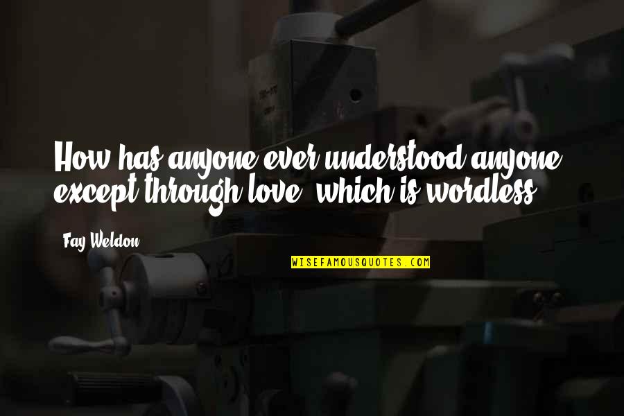 Logbooks For Diabetics Quotes By Fay Weldon: How has anyone ever understood anyone, except through