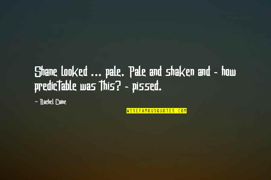 Logbooks Radio Quotes By Rachel Caine: Shane looked ... pale. Pale and shaken and