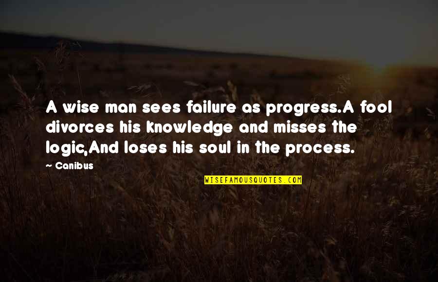Logic Rap Quotes By Canibus: A wise man sees failure as progress.A fool