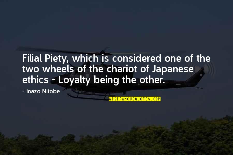 Logices Quotes By Inazo Nitobe: Filial Piety, which is considered one of the