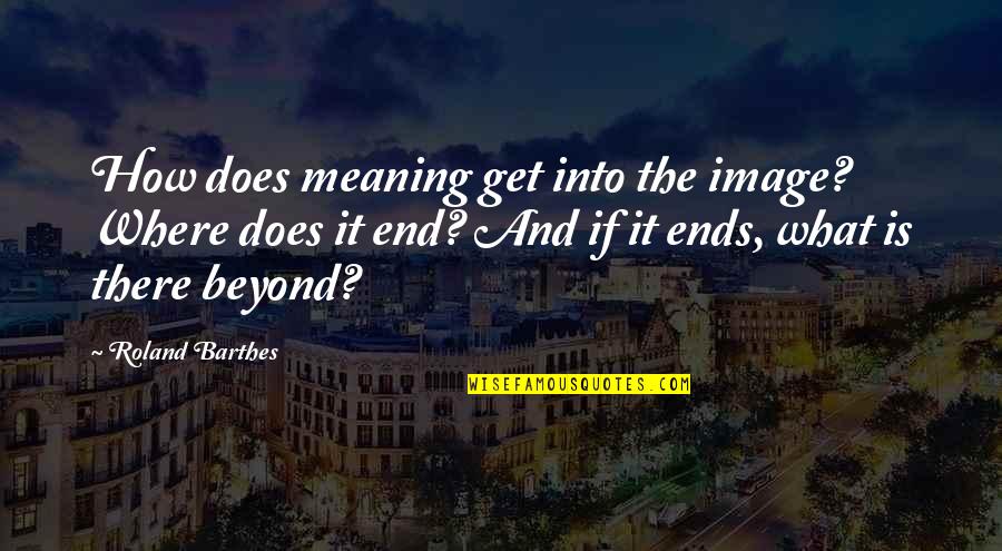 Lograr Metas Quotes By Roland Barthes: How does meaning get into the image? Where