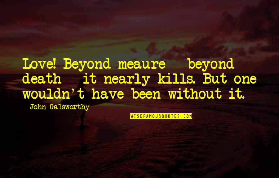 Lokanda Lion Quotes By John Galsworthy: Love! Beyond meaure - beyond death - it Lokanda Lion Quotes By John Galsworthy: Love! Beyond meaure - beyond death - it