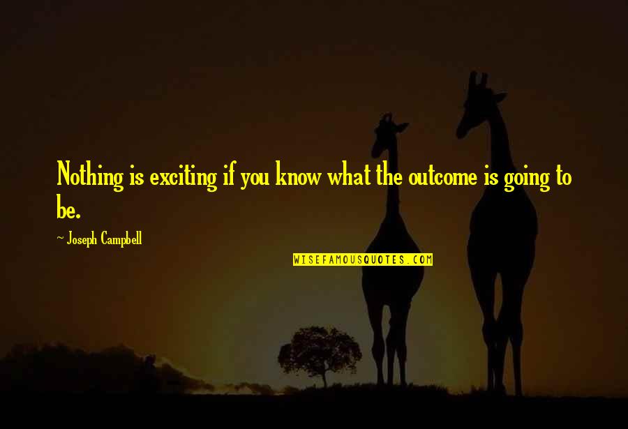 Lokha Quotes By Joseph Campbell: Nothing is exciting if you know what the Lokha Quotes By Joseph Campbell: Nothing is exciting if you know what the