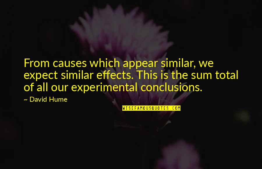 Loki Avengers Quotes By David Hume: From causes which appear similar, we expect similar