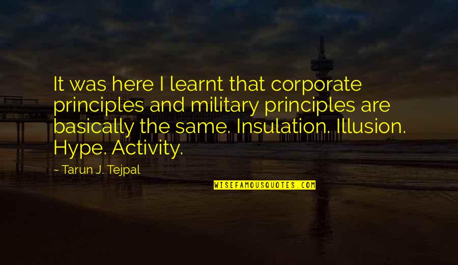 Lokko Talu Quotes By Tarun J. Tejpal: It was here I learnt that corporate principles Lokko Talu Quotes By Tarun J. Tejpal: It was here I learnt that corporate principles