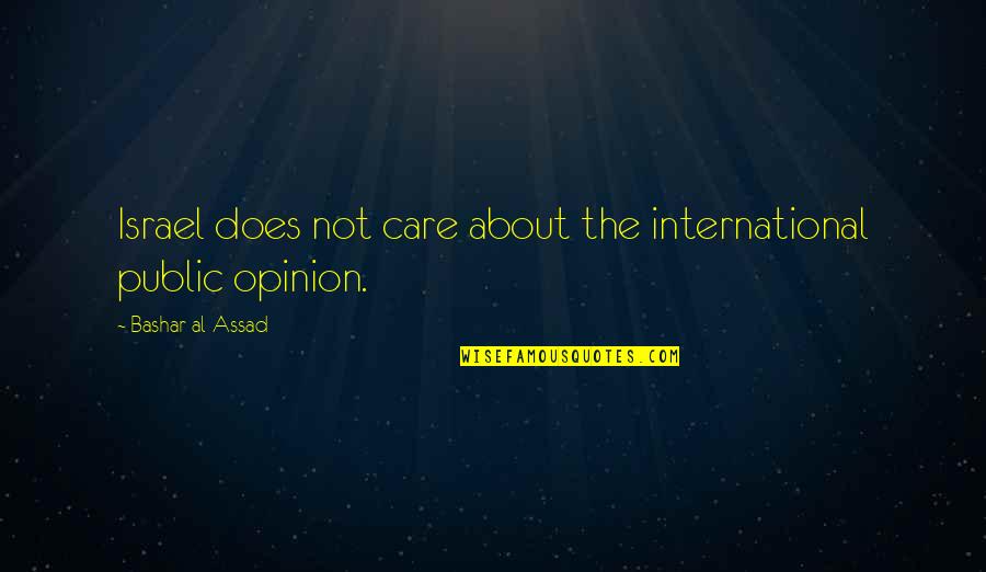 Loknath Panjika Quotes By Bashar Al-Assad: Israel does not care about the international public Loknath Panjika Quotes By Bashar Al-Assad: Israel does not care about the international public