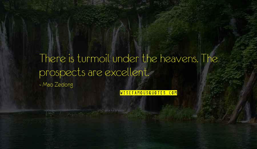 Lol Pro Quotes By Mao Zedong: There is turmoil under the heavens. The prospects