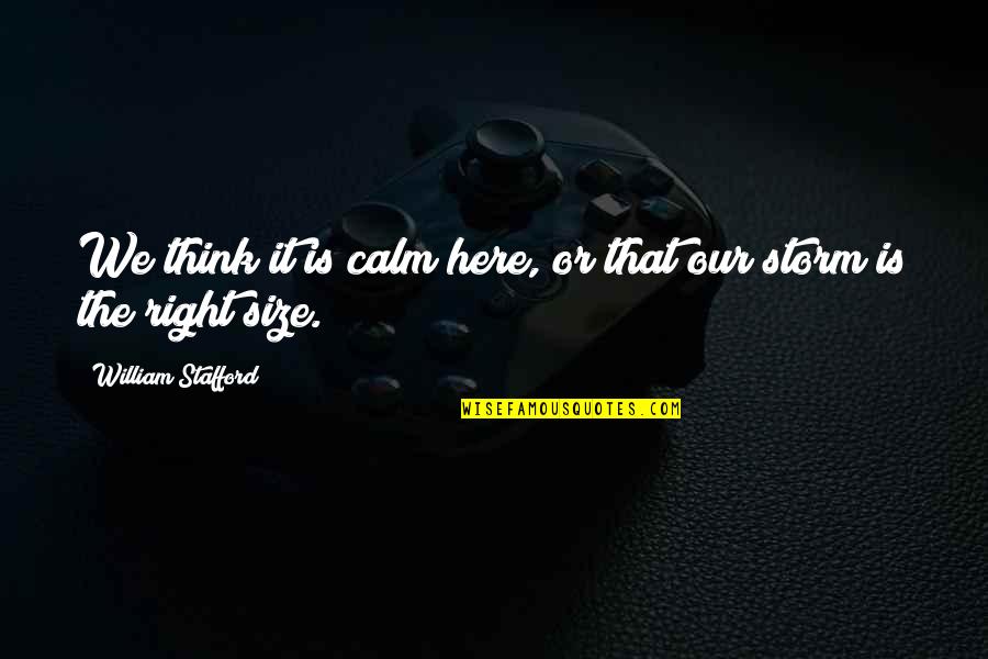 Lolivier Tambo Quotes By William Stafford: We think it is calm here, or that Lolivier Tambo Quotes By William Stafford: We think it is calm here, or that