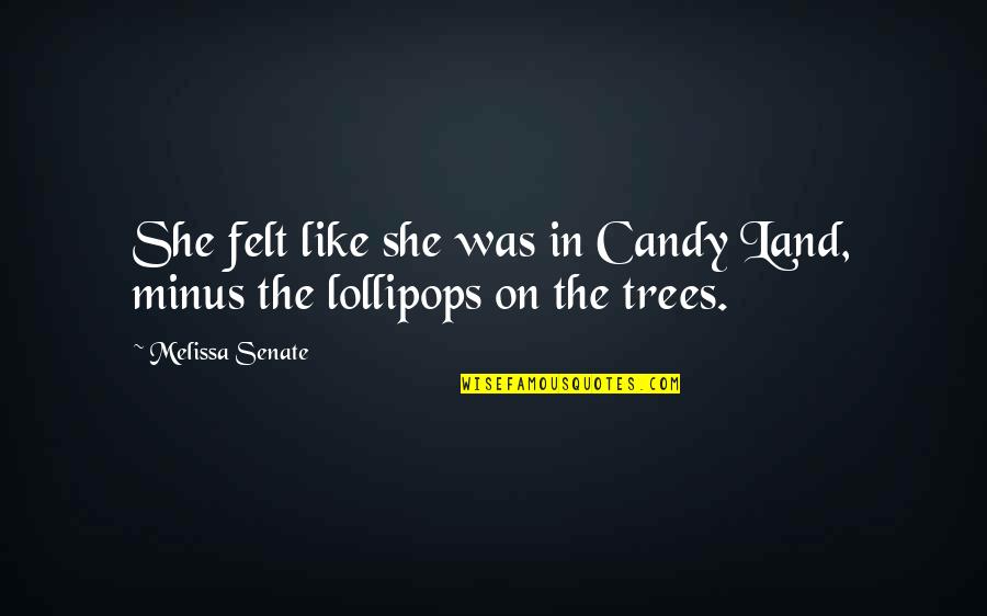 Lollipops Quotes By Melissa Senate: She felt like she was in Candy Land,