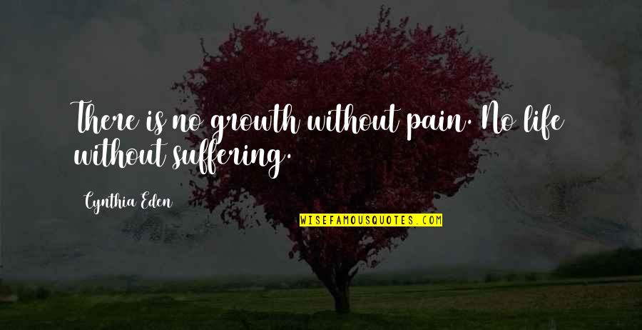 Lolly Jackson Quotes By Cynthia Eden: There is no growth without pain. No life