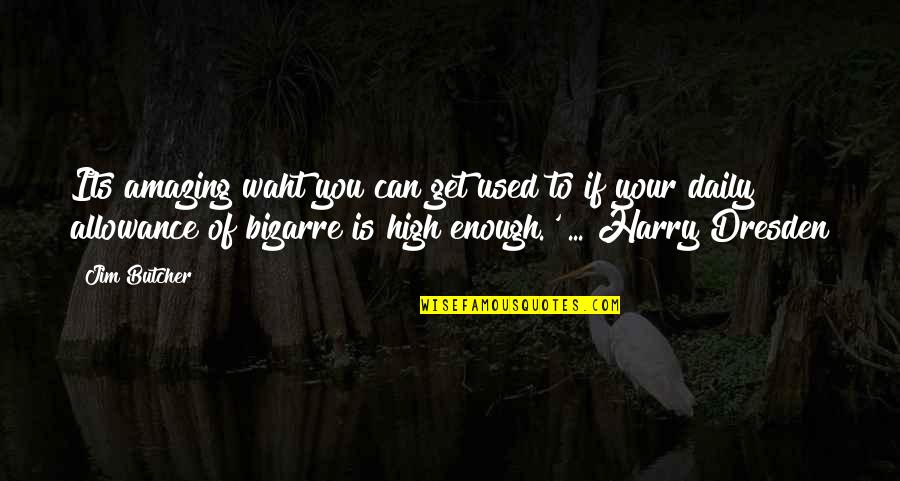 Lollygagging Origin Quotes By Jim Butcher: Its amazing waht you can get used to Lollygagging Origin Quotes By Jim Butcher: Its amazing waht you can get used to