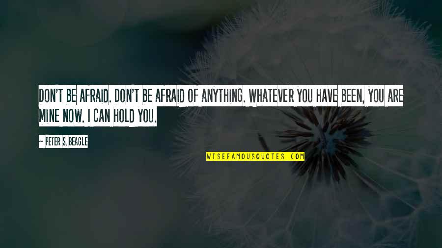 Lomas Travel Quotes By Peter S. Beagle: Don't be afraid. Don't be afraid of anything.