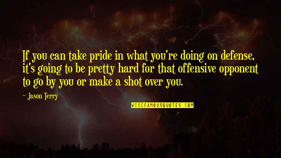 London Images And Quotes By Jason Terry: If you can take pride in what you're