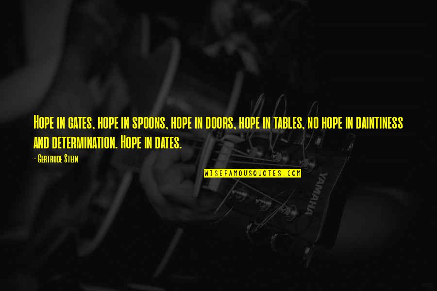 Loneliness And Happiness Quotes By Gertrude Stein: Hope in gates, hope in spoons, hope in