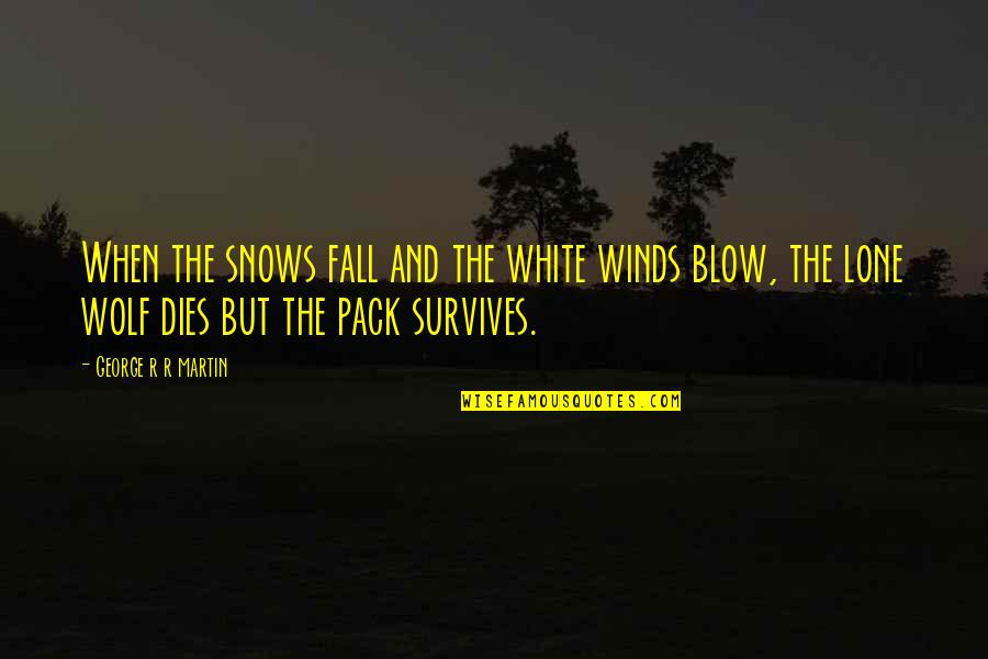 Loneliness In Friendship Quotes By George R R Martin: When the snows fall and the white winds