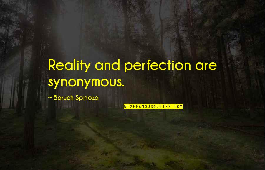 Lonely During The Holidays Quotes By Baruch Spinoza: Reality and perfection are synonymous. Lonely During The Holidays Quotes By Baruch Spinoza: Reality and perfection are synonymous.