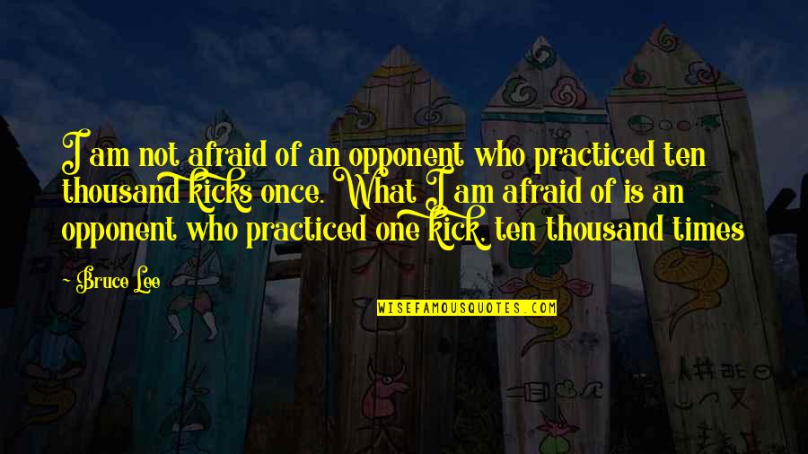 Lonelyhearts Quotes By Bruce Lee: I am not afraid of an opponent who