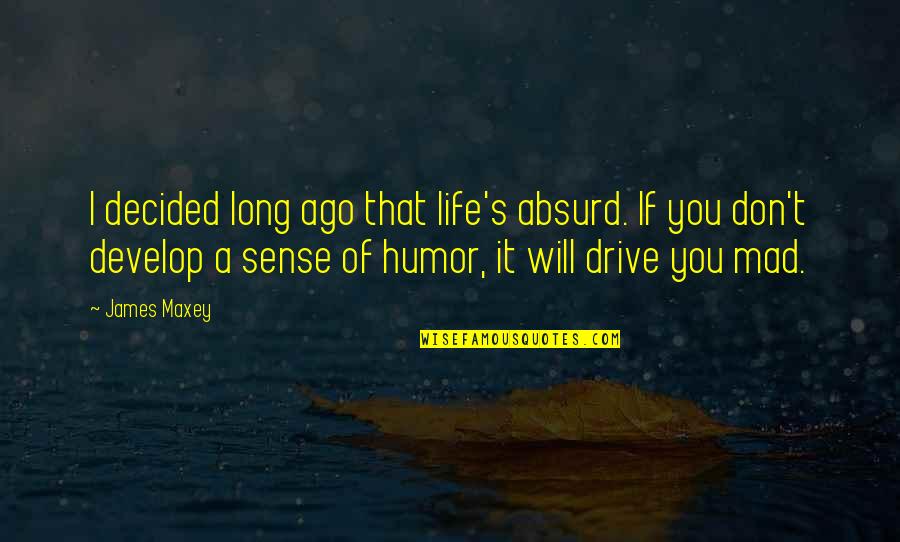 Long Drive Quotes By James Maxey: I decided long ago that life's absurd. If