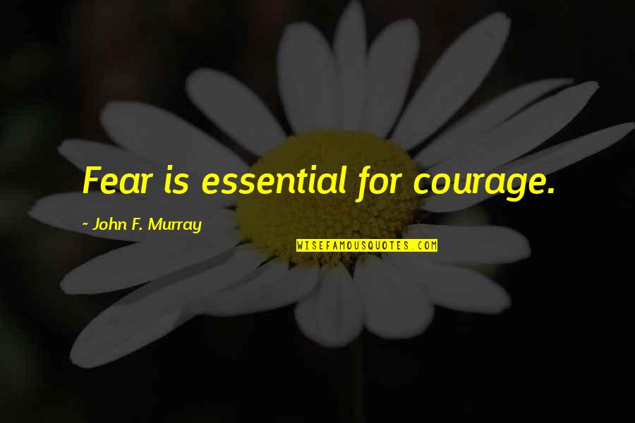 Long Island Medium Funny Quotes By John F. Murray: Fear is essential for courage.