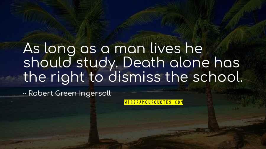 Long Lives Quotes By Robert Green Ingersoll: As long as a man lives he should