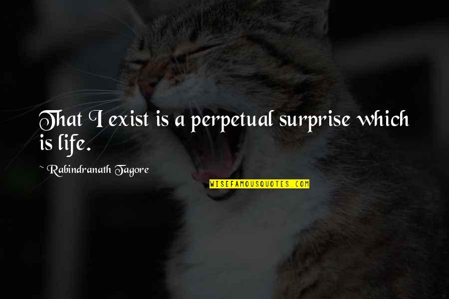 Long Road Friendship Quotes By Rabindranath Tagore: That I exist is a perpetual surprise which