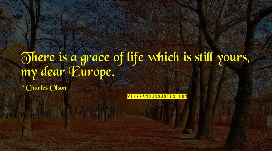 Long Term Planning Quotes By Charles Olson: There is a grace of life which is