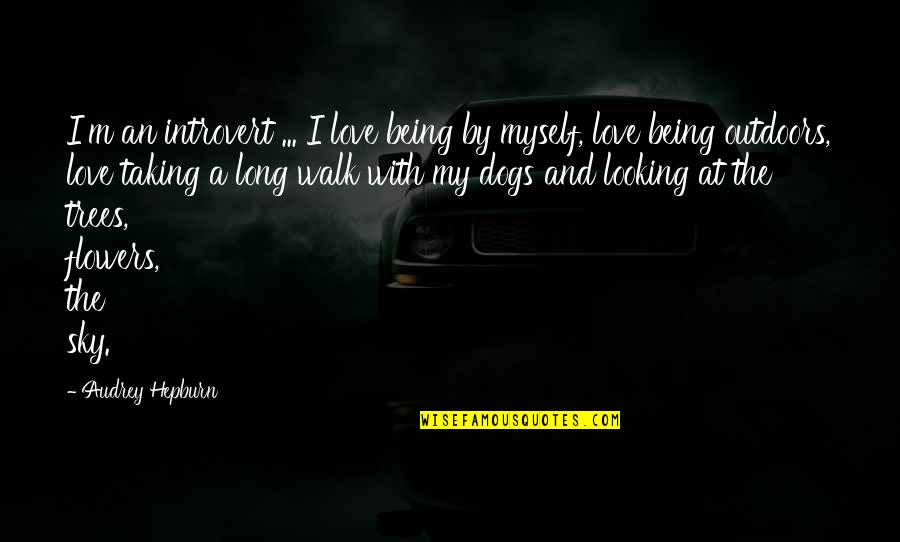 Long Walk Quotes By Audrey Hepburn: I'm an introvert ... I love being by