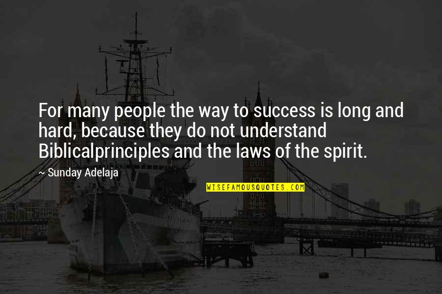 Long Way To Success Quotes By Sunday Adelaja: For many people the way to success is