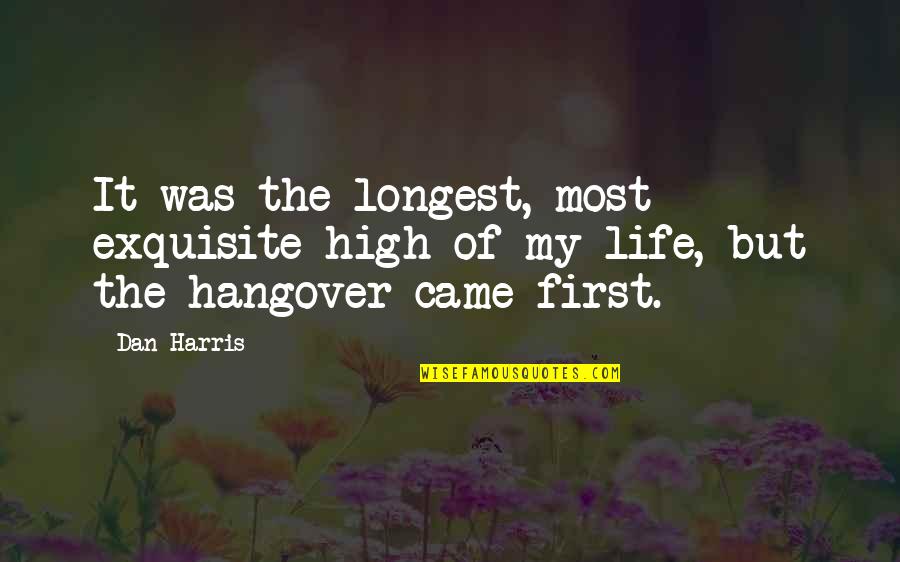 Longest Life Quotes By Dan Harris: It was the longest, most exquisite high of